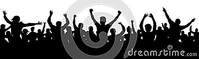 Cheerful people having fun celebrating. Vector Illustration